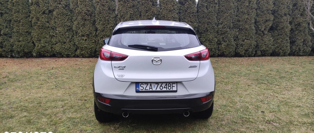 Mazda CX-3 cena 65900 przebieg: 125800, rok produkcji 2016 z Poręba małe 79